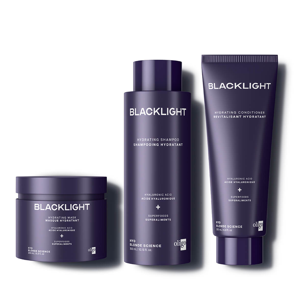 Oligo Professionnel Blacklight hydrating shampoo and conditioner